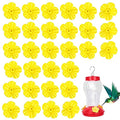 30 Pieces Hummingbird Feeders Replacement Flowers, Feeding Ports Replacement Bird Feeder Replacement Parts for Hummingbird Feeder Hanging Feeder - color: Yellow