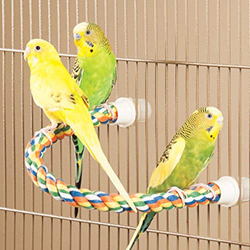 JW Pet Comfy Perch for Birds Flexible Multi-Color Rope, Medium - 21" Length (Pack of 12) - size: Medium (Pack of 12), style: 21"