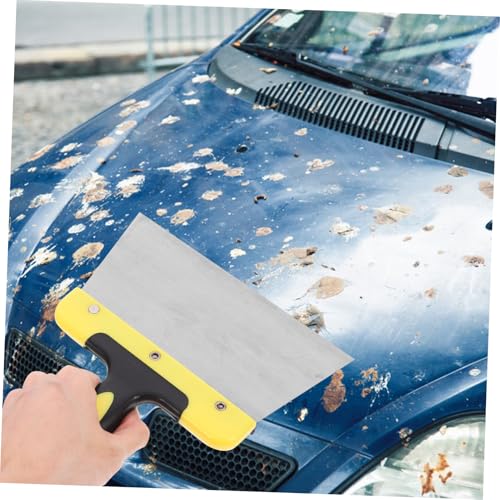 VANZACK Handheld Bird Droppings Cleaning Scraper Ergonomic Stainless Steel Tool for Quick Poop Removal from Bird Cages and Nests Versatile for Easy Cleanup