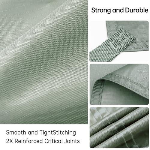 FREE SOLDIER Waterproof Camping Tarp Shelter Awning | Lightweight, Compact, Quick Setup, Waterproof Sun Shelter Campingtarp,For Backpacking, Beach, Travel and Outdoor Activities - color: Bean Green 10×10.5ft