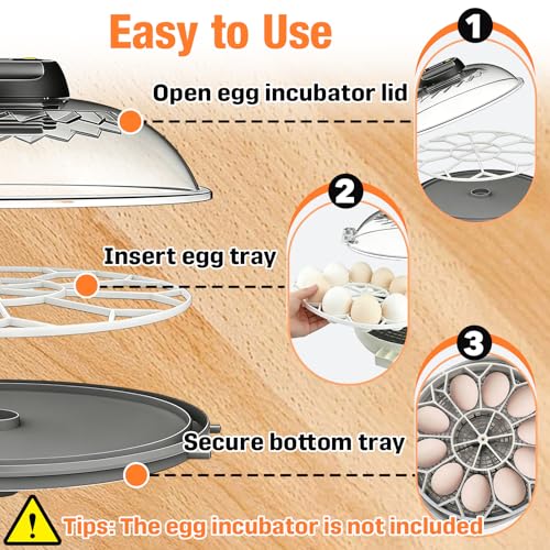 JGT360 Goose Egg Turner Tray Compatible with Nurture Right 360 Incubator | 10 Egg Capacity Large Goose Egg Turner Tray for Incubating Geese and Other Poultry, Smooth Turning Support, Premium Material