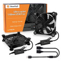 2Pack 140mm Mini USB Fan Computer Fan Multi-Speed Control, Reduction Heat for Router, Game Console, TV Box, Recipient, Modem, DVR, Playstation, AV-Cabin - color: 2 Pack