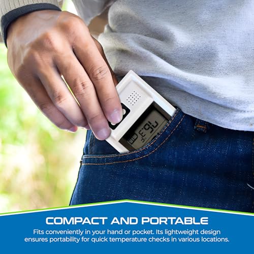 Sper Scientific Compact Digital Min/Max Thermometer 800121 - Wide Range Temperature Logger with Clear LCD Display - Ideal for Laboratories, Food Storage, HVAC & Greenhouses - size: 1 Pack