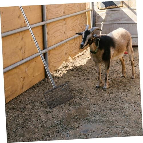 Coop Chicken Scooper Handle Metal Litter Scoop for Waste Removal Goat Stalls and Cattle Pens Agricultural Cleaning Tool for Easy Sifting and Manure Management