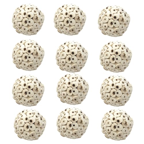 Bonka Bird Toys Mini Sola Atta Balls Foot Talon Craft Part Parrot Cage Toy Cockatiel, Conure, Caiques, and Similar Breeds (3892 Pack 12) - size: Pack 12