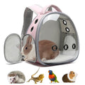 Portable Travel pet Backpack Carrier Hamster Bag Guinea Pig Bird Small Dog cat Turtle Carrier Rabbit Cage Squirrel Bearded Dragon Breathable Hangbag (Pink) - color: pink