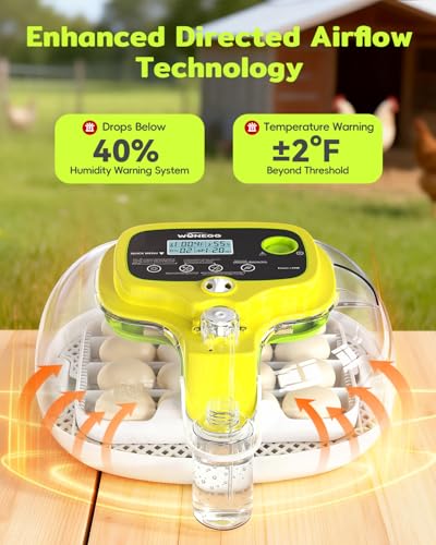 Incubators for Hatching Eggs, 16 Eggs Incubator with Auto Water Refill, Automatic Turner, Digital Temperature Control & Humidity Display and Led Candler, Poultry Hatcher for Chicken, Duck, Quail