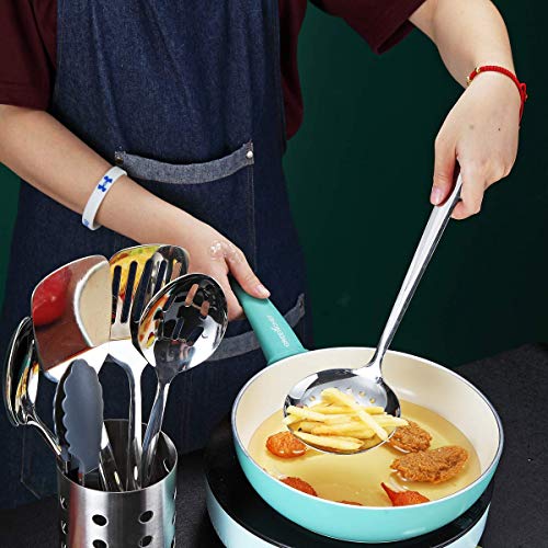 Stainless Steel Skimmer, Berglander Metal Strainer, Kitchen Cooking Skimmers For Non-Stick Cookware, Non-Stick And Heat Resistant, Dishwasher Safe, Easy to Clean - size: H. Skimmer