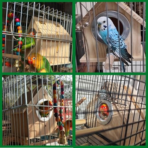 kathson Parakeet Nesting Box,Bird Nest House,Parrots Breeding Mating Hut,Cockatiel Nesting Box for Budgie,Lovebirds,Conure,Canary,Finch and Small Medium Birds,L
