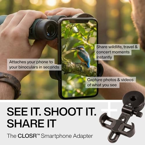 ZOOMR 8x42 Binoculars for Adults, BAK4 Prism - Oak Green | High Powered Lightweight, Fully Multi-Coated Optics, CLOSR™ Smartphone Adapter & PORTR™ - color: Oak Green
