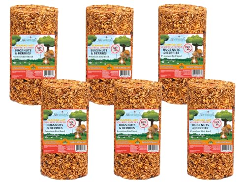 JCs Wildlife Squirrel Stopper Bugs Nuts & Berries Small Cylinder 1.5lbs (6-Pack) - size: 1 Count (Pack of 6)