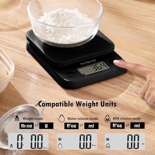 Food Scale Small Digital Kitchen Scales Weight Grams Ounces Black | Max 11lbs 0.5g Increment, Compact Design, Smart Tare, Weight Loss Cooking Baking Coffee, Easy to Use for Travel, AAA Battery - color: Classic Black