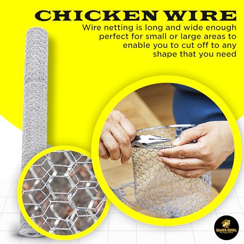 Chicken Wire 36 in x 200 FT x 2” Mesh x 20GA | Poultry Wire Netting | Hot Dipped Galvanized | Chicken Coop, Rabbit Cage, Fence Barrier (36 x 200 x 2) - style: 36 in x 200 FT x 2 in