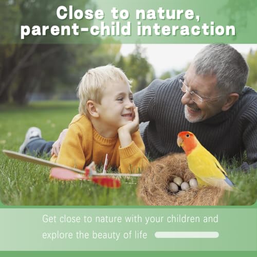 Bird Nesting Material,100% Natural Coconut Fiber Bird Nest Bedding, 3.7oz，Safe&Soft Nesting Supplies for Hummingbirds, Canaries, Parakeets, Wild Birds | for Bird Cages, Nest Boxes, Outdoor Bird Houses