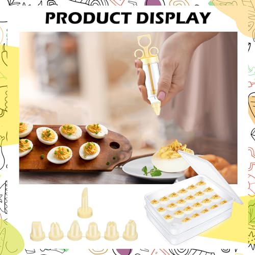 Deviled Egg Carrier with Syringe Stackable Stackable Clear Holder with Lid for Refrigerator Portable 48 Eggs Dispenser Storage Containers Tray(Without Handle) - style: Without Handle