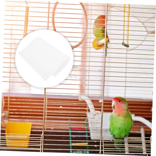 UPKOCH 100pcs Bird Cage Liners Absorbent Disposable Pads for Parrots and Animals Durable Odor Cage Cushion for Easy Cleanup - size: 44X31CM