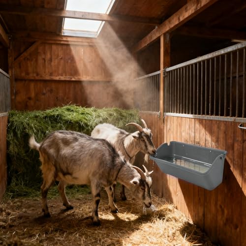 12 Pcs 5 Quart Hanging Chicken Feeders with Metal Clips Duck Water Trough Goat Feeder Bucket Container Chicken Waterer for Fence Deer Horse Pig Turkeys Goose Poultry Livestock Supplies