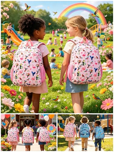 Toddler Backpack for Elementary School Girls, Preschool Kindergarten Backpack,Lightweight Cute Kids School Bag for Girls