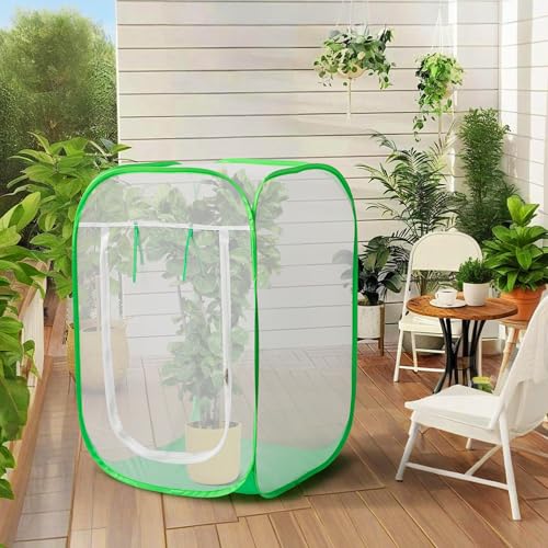 24"x24"x36" Pop Up Garden Mesh Plant Cover, Plant Protectors Mesh Enclosure | Garden Net Cage Pest Protection Guard Tent with Storage Bag, Crop Cage for Protect Plant Vegetable Fruit from Birds Insects - color: 24 X 24 X 36 Inch