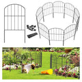 Goovilla Garden Fence, Total 10ft(L) x 24in(H), 10 Pcs, Rustproof Metal | Garden Fencing Animal Barrier, Fence Panels,Black No Dig Fence,Decorative Garden Fences and Borders for Dogs,Flower Bed,Patio - size: Arched