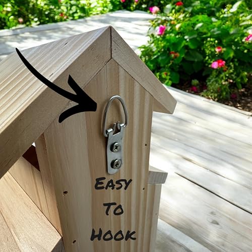Bird House for Bluebird, Finch, Wren, Chickadee, Tree Swallow, Wild Birds, Woodpecker, Outdoor Nesting Box, Easy-to-Open (Unfinished DIY) - style: Unfinished DIY