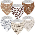Baby Organic Cotton Teething Cloth Newborn Baby Burp Cloth Bandana Drool Cloth for Drooling Cotton Baby Gifts - color: Cowboy