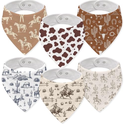 Baby Organic Cotton Teething Cloth Newborn Baby Burp Cloth Bandana Drool Cloth for Drooling Cotton Baby Gifts - color: Cowboy