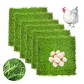 Hamiledyi Chicken Nesting Box Pads, 6 Pcs Artificial Grass Rug Carpet Synthetic Turf Mat Nest Box Bedding for Chicken Coop Pet Garden Lawn Indoor Outdoor 12"x12" - size: 6 Pcs Green