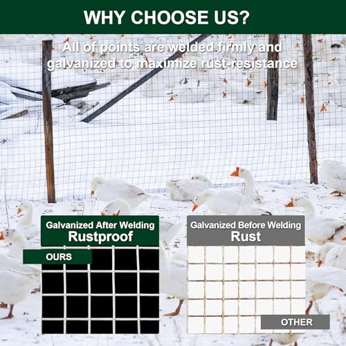 1/8 Inch Hardware Cloth 8'' x 10' 27 Gauge Hot Dip Galvanized Welded Wire Mesh for Chicken House/Coop Fencing, Animal Cage Netting, Bee Swarm Protection Netting and Poultry Enclosures - size: 8in x 10ft
