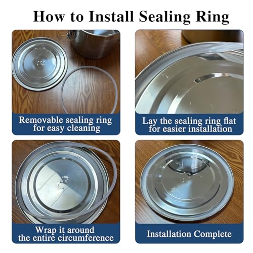12Lbs 304 Stainless Steel Dog Food Storage Containers with Airtight Lid | Large Airtight Pet Food Storage Container Food Bin for Dogs, Cats & Birds Seed, Keep Fresh