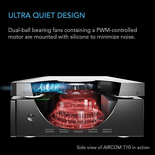 AC Infinity AIRCOM S10 A/V Front-Exhaust Component Cooling System | For Receivers, Amps, DVR, AV Cabinet Components - size: 17" Front-Exhaust, style: Speed Controller