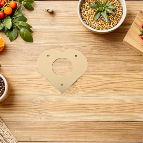 Heart Shaped Metal Birdhouse Entrance Guard for Bird Houses and Bird Boxes, Weather-Resistant Steel Predator Protector, Blocks, for Parks and Gardens