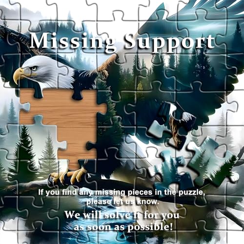 Bald Eagle Puzzles for Adults 1000 Pieces, Fantasy Landscape Animal Bird Puzzle, Nature Forest Plant Scenic Impossible Jigsaw Puzzle - style: Bald Eagle Puzzles