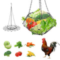 Hanging Chicken Feeder, Foldable Chicken Vegetable and Fruit Food Dispenser, Poultry Feeding Basket with 4 Hanging Chains, Poultry Feeding Vegetable Fast Food Ball (1 Pack) - size: Bag 1Pack
