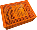 2 Pack Poultry Carrier Crate Plastic Chicken Transport Crate Carrier Cage for Poultry Chicken Bird Duck
