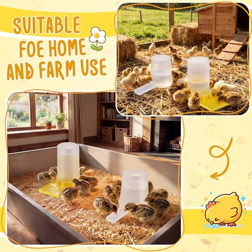 2 Pack Quail Water Feeder, Anti Drowning Design, 400ml | Ideal for Button Quail, Quails, Baby Chicks, Ducks, and Baby Birds - size: 2pack 400ml, style: 2pack Quail Water Feeder