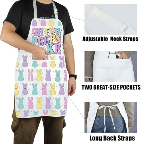 Oh For Peeps Sake Adjustable Apron With Pocket Happy Easter Gift Easter Peeps Squad Easter Kitchen Decor