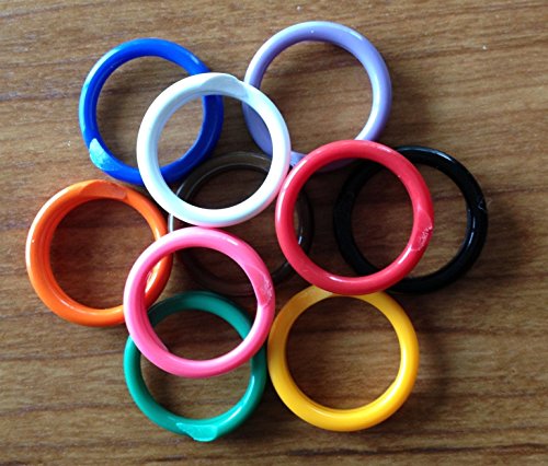 100 GREEN Poultry Spiral ID Leg Bands Standard Size 11 Chicken 11/16" One Color
