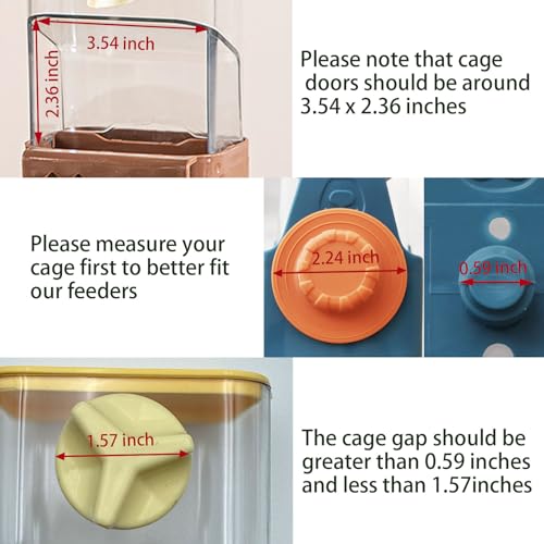 No Mess Bird Feeder Water Dispenser Set Automatic Parrot Feeder | Transparent Acrylic Parrot Food Container Drinker Cage Accessories for Small Birds Canary Parakeet Finch (Purple + Blue, 1) - color: Purple + Blue