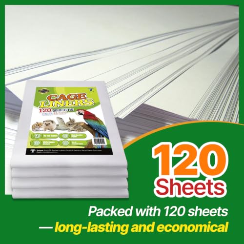 TORTO9 Cage Liner Sheets for Birds – 120 Pack, 11 x 17 in, 1.5 lb | Acid-Free & Non-Toxic Paper | Safe Pet Bedding, Craft Supply, Packing & Shipping Use - size: 11 x 17 in