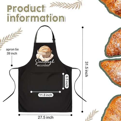 Sourdough Whisperer Apron for Women with Large Pockets - Funny Baking Aprons, Adjustable Professional Kitchen Apron for Bread Making, Grilling - Unique Sourdough Gifts for Bakers & Moms - C12 - color: Sourdough Whisperer 2