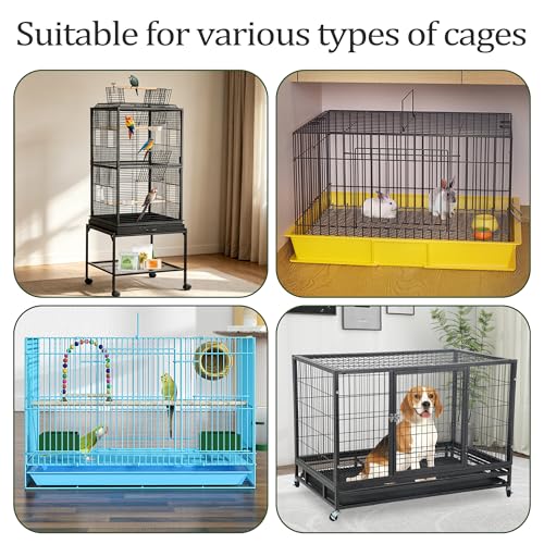 Bird Cage Cover, Circumference 40-68 inches Bird Cage Seed Catcher, White Bird Cage Net Cover, Adjustable Bird Cage Netting for Parrot Enclosures, Round Square Cages