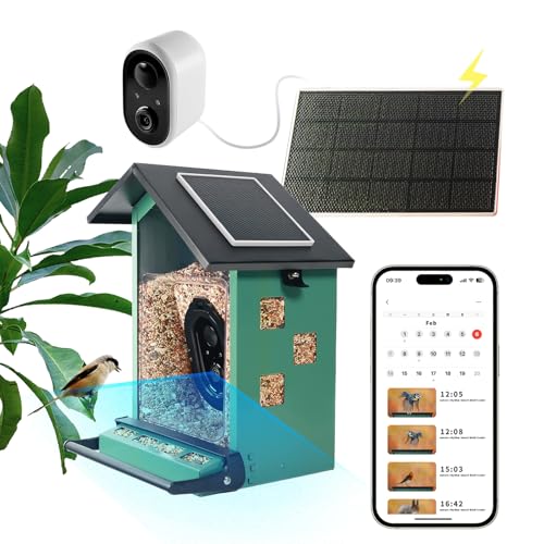 Bird Feeder Squirrel-Proof Bird Feeder with Camera Watch the Birds Feed