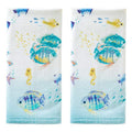 SKL Home Ocean Watercolor Hand Towel, Multi (2-Pack) - color: Ocean Watercolor (Multi), style: Hand Towel Set