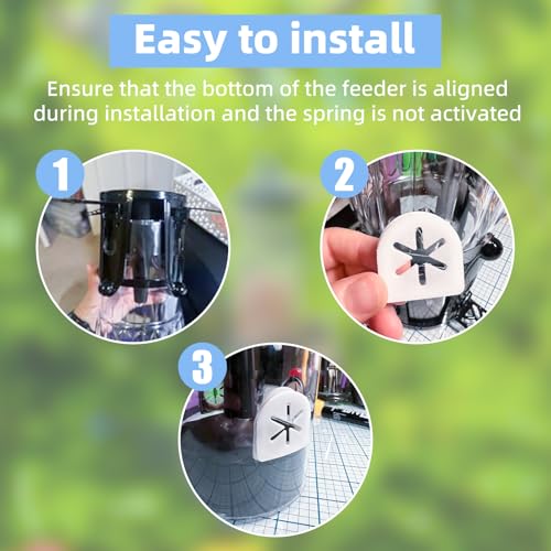 4 Pack Bird Feeder Replacement Parts for Perky Pet 334-1SR Bird Feeder | Outdoor bird feeder accessories for Squirrel-Be-Gone Max, FlexPort Hummingbird Feeder Accessories