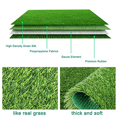 6 Pack Chicken Nesting Box Pads - Washable Artificial Grass Nesting Pads - Chicken Nesting Pads for Chicken Coop and Pet Garden Lawn Indoor Outdoor 12"×12"×1" - color: 6pack-green