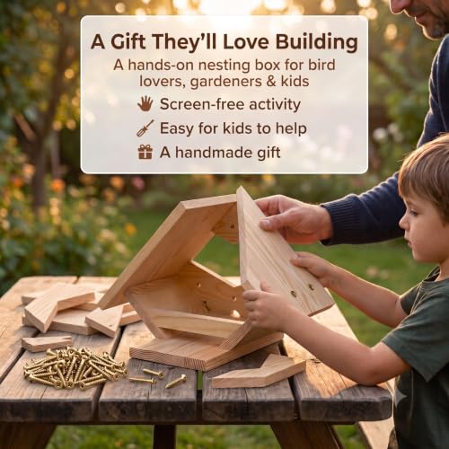 Dove Bird House, Mourning Dove Nesting Box for Pigeons, Open Nest Platform | For Mourning Doves, Pigeons, Open Design, For Backyard Garden, Small Medium Birds Not Large Ones