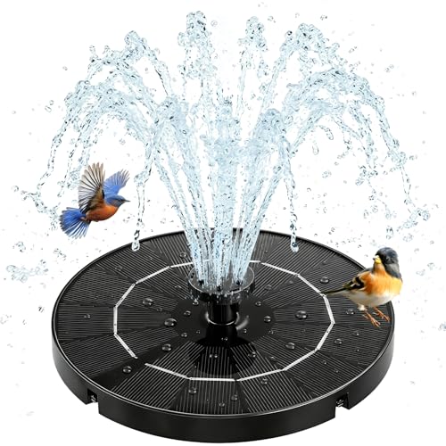 3.5W Solar Fountain for Bird Bath, Solar Water Fountain Outdoor with 6 Nozzles & 4 Fixed Rods, Solar Fountain Pump Water Pump for Garden, Pond, Fish Tank, Pool - color: 3.5w Solar Fountain Pump