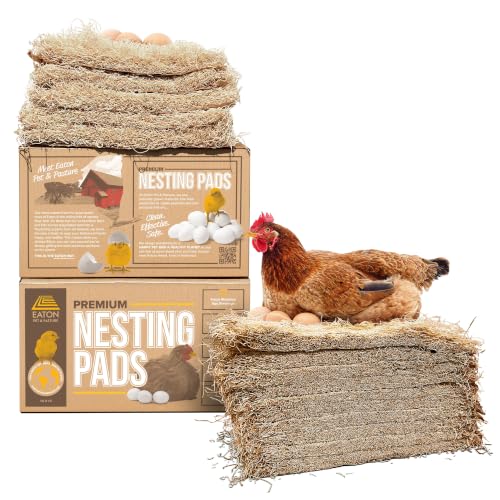 Eaton Pet and Pasture Nesting Pads for Laying Hens, 13" x 13", 10 Pack