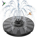 SZMP Solar Fountain 2026 Upgrade, Solar-Powered Bird Bath Fountain with 4 Fixed Rods & 7 Nozzles for Garden, Pond, Pool, and Patio – No Battery Required, Attracts Hummingbirds & Wildlife - color: Black